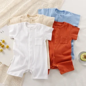 Baby Short Sleeve Romper, Cotton