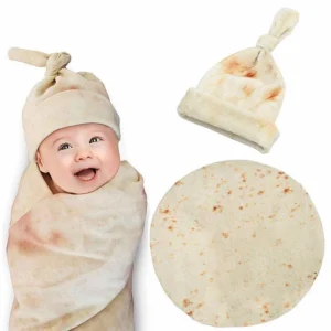 Baby Blanket Swaddle Wrap With Hat